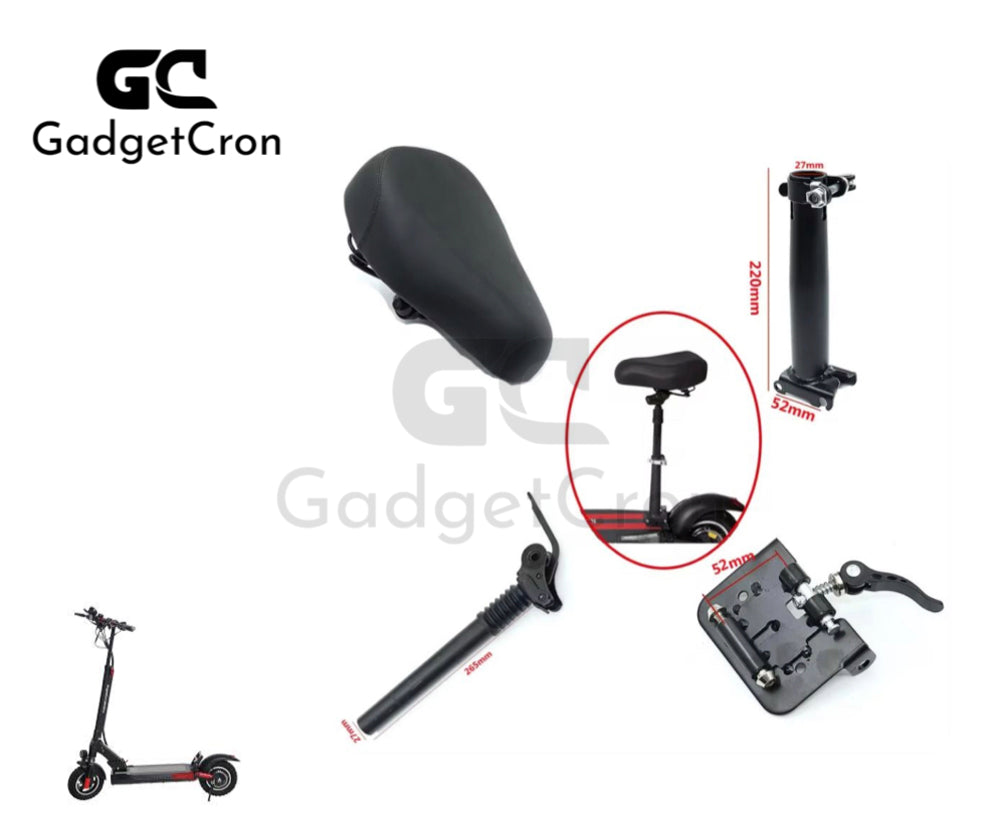 Juego de asiento plegable con amortiguación de impactos y altura regulable para patinete eléctrico Kugoo M4/M4 Pro